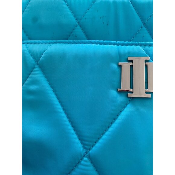 I.n.c. International Concepts Ryenne Quilted Nylon Tote Turquoise Sea NWD Large - Picture 7 of 8